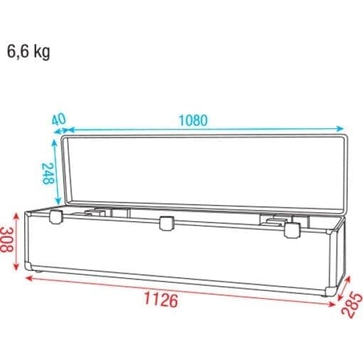 DAP Value Line LCA-BAR2 Flightcase voor 4 LED Barren hoezen en kisten J&H licht en geluid 4
