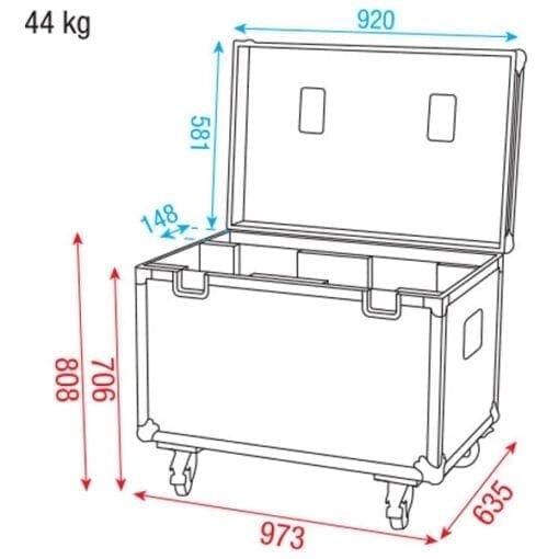 DAP Flightcase voor 2 Infinity iS-200 of 2 Infinity iB-5R Moving Heads hoezen en kisten J&H licht en geluid 5