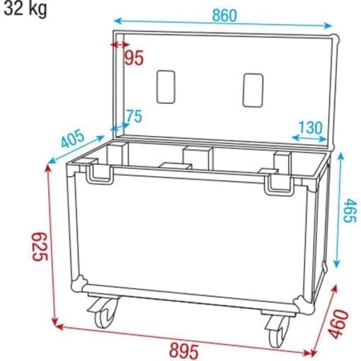 DAP Flightcase voor 2 Phantom 300 LED Matrix Moving Heads _Uit assortiment J&H licht en geluid 4