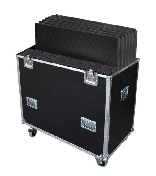 DAP Premium Line flightcase voor 6 Showtec Mammoth Stage podiumdelen (1 x 1 meter) hoezen en kisten J&H licht en geluid 2
