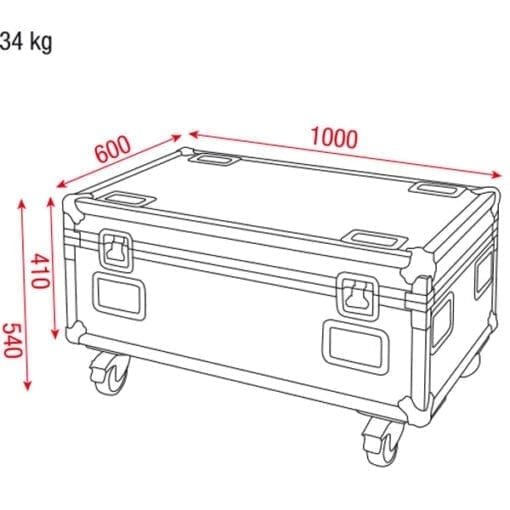 DAP Premium Line flightcase voor 4 x Helix 4000 hoezen en kisten J&H licht en geluid 4