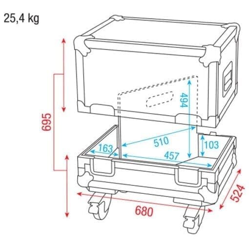 DAP Flightcase voor 2 M15 monitoren Audiokisten J&H licht en geluid 4
