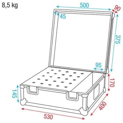 DAP microfoon flightcase voor 25 microfoons zwart Audiokisten J&H licht en geluid 2