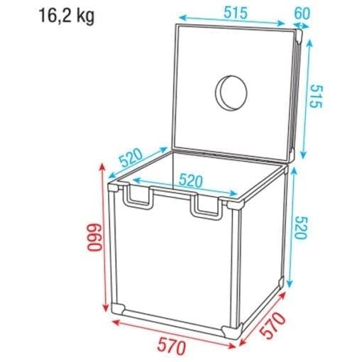 DAP Roadcase voor een spiegelbol 50 cm hoezen en kisten J&H licht en geluid 2