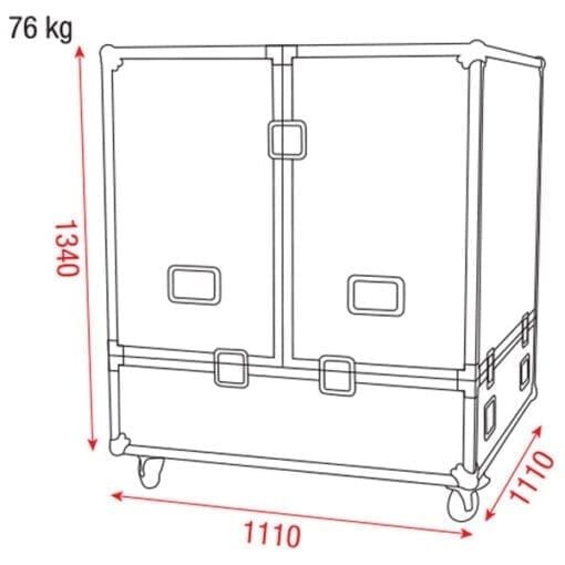 DAP Roadcase voor een spiegelbol 100 cm hoezen en kisten J&H licht en geluid 4