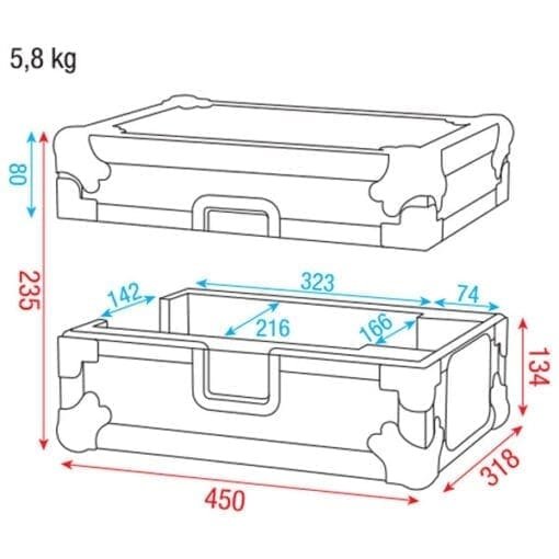 DAP DCA-CDMP750 Flightcase voor een CDMP-750 Table Top CD-speler Geen categorie J&H licht en geluid 5