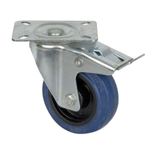 DAP Zwenkwiel met rem, Blauw, 100mm Flightcase-hardware J&H licht en geluid