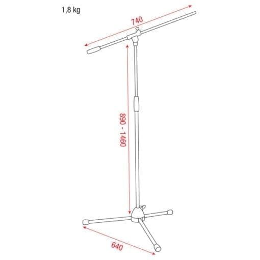 DAP Eco microfoonstatief met een verstelbare arm Audio J&H licht en geluid 2