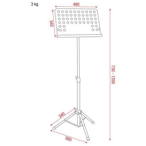 DAP Muziekstandaard Pro Audio J&H licht en geluid 2