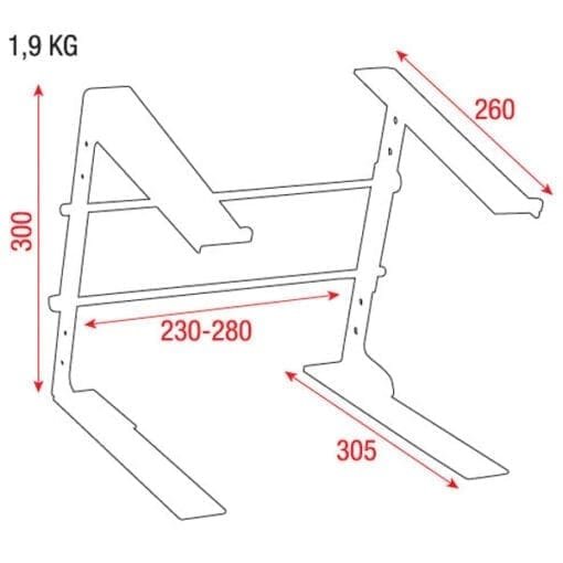 DAP Laptop standaard Audio J&H licht en geluid 4
