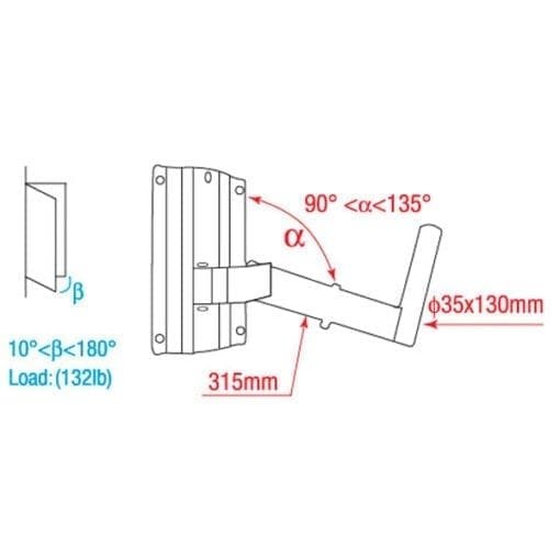 DAP Speakerbracket verstelbaar 30kg Audio J&H licht en geluid 4
