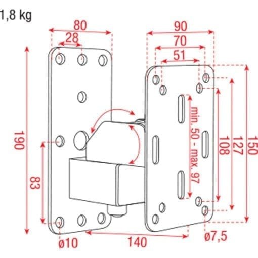 DAP Compact Speaker wall bracket Audio J&H licht en geluid 4