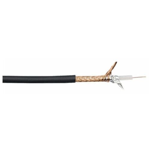 DAP AV-80 Double Shielded Video Cable 75 Ohm Zwart, 100 meter AV-kabels J&H licht en geluid