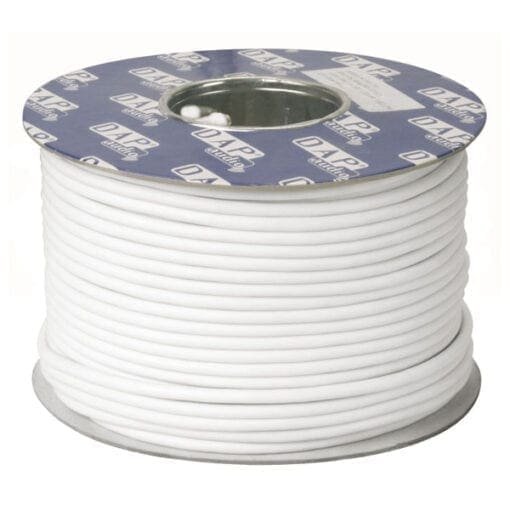 DAP AV-80 Double Shielded Video Cable Wit 100m Spool AV-kabels J&H licht en geluid