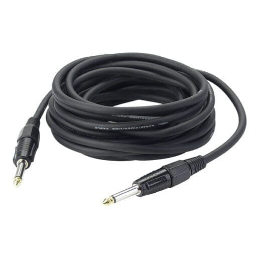 DAP kabel, Jack – Jack Mono, Gold-tip, 10 meter Instrumentkabels J&H licht en geluid