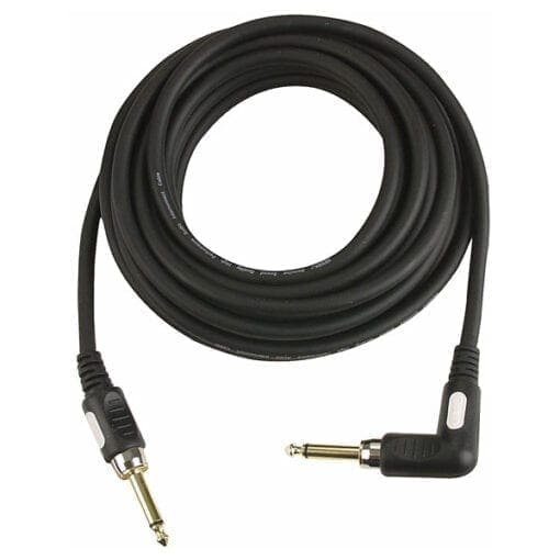 DAP Gitaar kabel, Jack male – Jack male haakse plug, vergulde connectoren, 6mm, 6 meter Instrumentkabels J&H licht en geluid