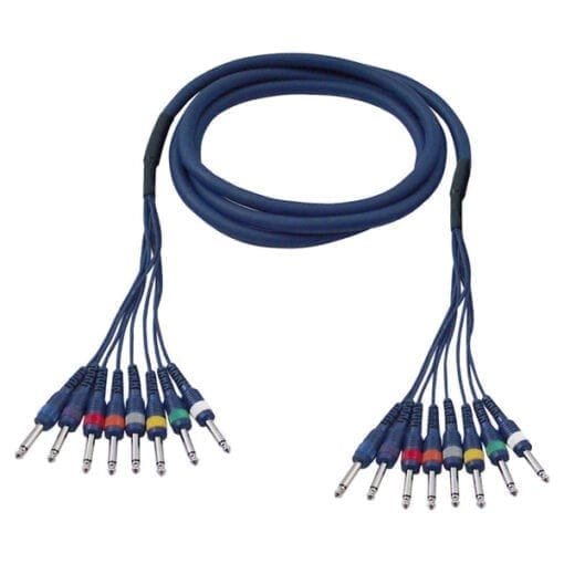 DAP Studiosnake, 8 weg, Jack mono – Jack mono, 3 meter Kabels en aansluitingen J&H licht en geluid