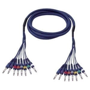 DAP Studiosnake, 8 weg, Jack mono – Jack mono, 6 meter Kabels en aansluitingen J&H licht en geluid