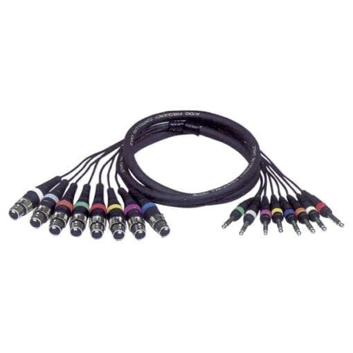 DAP Studiosnake, 8 weg, XLR female – Jack stereo, 6 meter Kabels en aansluitingen J&H licht en geluid