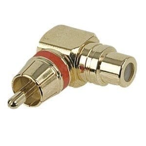 DAP RCA Male – RCA Female 90-Graden adapter Video-Beeld J&H licht en geluid