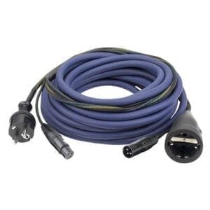 DAP Audio Power/Signaal kabel Schuko male – Schuko female & XLR female – XLR male, 15 meter Gecombineerde stroom- en audiosignaalkabels J&H licht en geluid