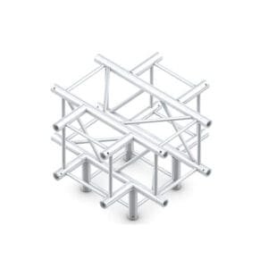 Milos Cross + Down 5-way Heavy Duty Podium en rigging J&H licht en geluid