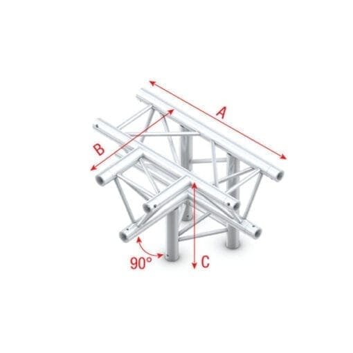 Showtec FT30-020 truss T-stuk Apex Down + omlaag Podium en rigging J&H licht en geluid