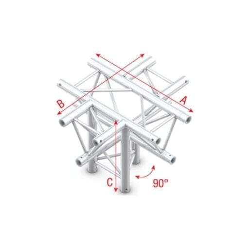 Showtec FT30-024 truss kruising Apex Down + omlaag Podium en rigging J&H licht en geluid