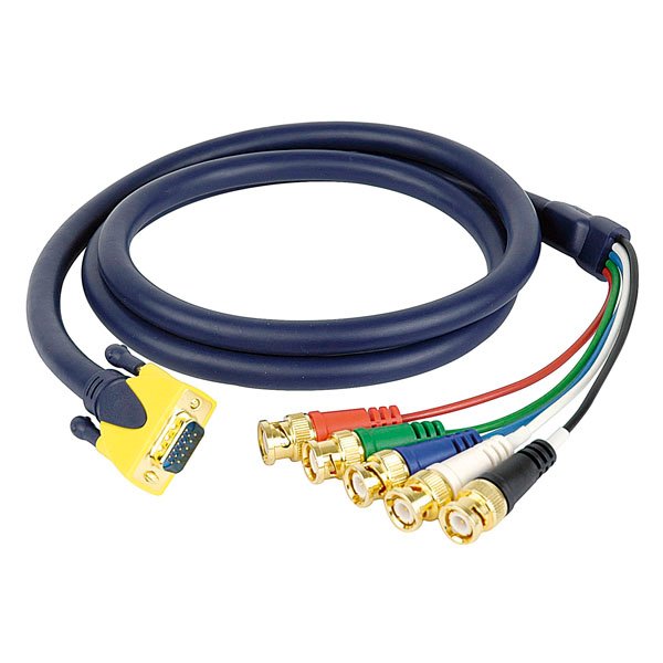 DAP VGA naar 5 x BNC kabel, 3 meter _Uit assortiment J&H licht en geluid DAP VGA naar 5 x BNC kabel, 3 meter _Uit assortiment J&H licht en geluid