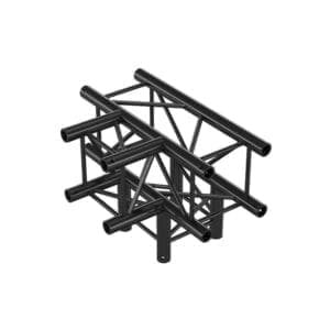 Milos T-Cross + down 4-way Podium en rigging J&H licht en geluid