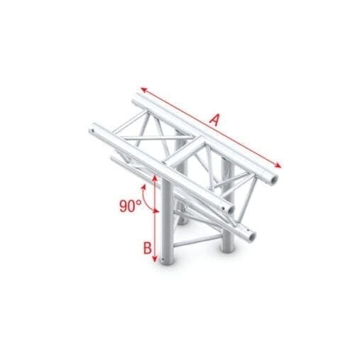 Showtec GT30-018 3-weg truss koppelstuk Apex Down, Recht + omlaag Podium en rigging J&H licht en geluid