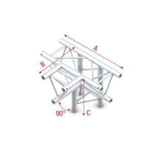 Showtec GT30-020 truss T-stuk Apex Down + omlaag Podium en rigging J&H licht en geluid