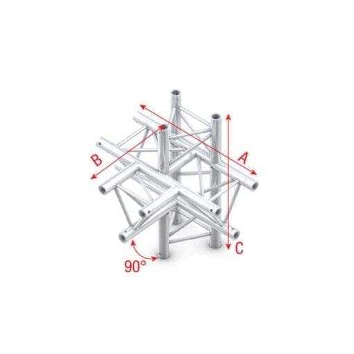 Showtec GT30-021 truss T-stuk + omhoog / omlaag Podium en rigging J&H licht en geluid
