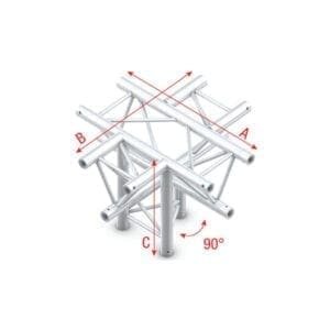 Showtec GT30-024 truss kruising Apex Down + omlaag Podium en rigging J&H licht en geluid