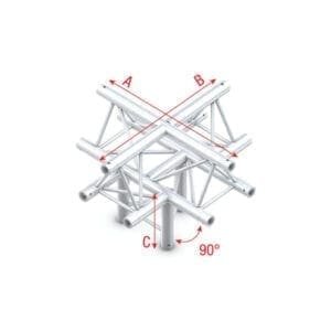 Showtec GT30-025 truss kruising Apex Up + omlaag Podium en rigging J&H licht en geluid