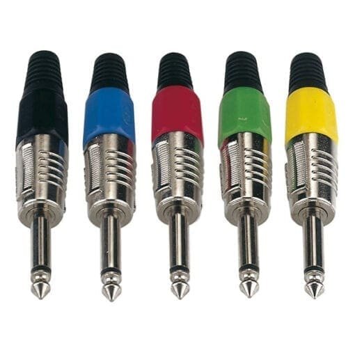 DAP Jackplug 6.3mm Mono Nikkel met zwarte eindkap Aansluitingen en connectoren J&H licht en geluid 3