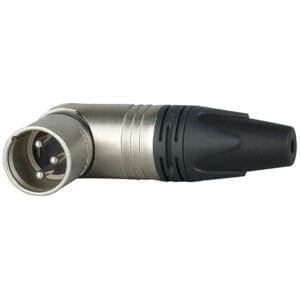 Neutrik 90° 3-pins XLR male connector (nikkel) Aansluitingen en connectoren J&H licht en geluid