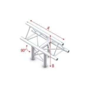 Showtec PT30-019 3-weg truss koppelstuk Apex Up, Recht + omlaag Podium en rigging J&H licht en geluid