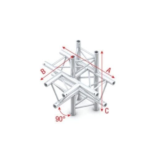 Showtec PT30-021 truss T-stuk + omhoog / omlaag Podium en rigging J&H licht en geluid