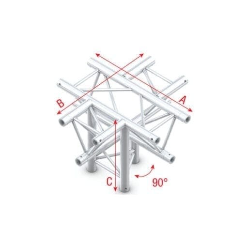 Showtec PT30-024 truss kruising Apex Down + omlaag Podium en rigging J&H licht en geluid