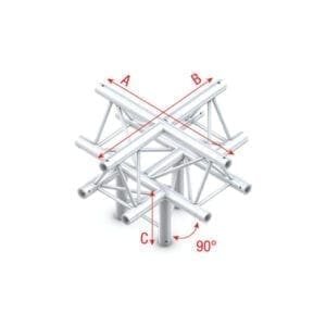 Showtec PT30-025 truss kruising Apex Up + omlaag Podium en rigging J&H licht en geluid