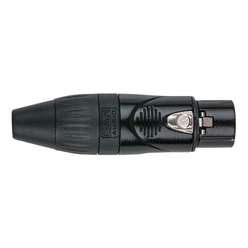 DAP 3-pins XLR female connector (X-type), zwart Aansluitingen en connectoren J&H licht en geluid