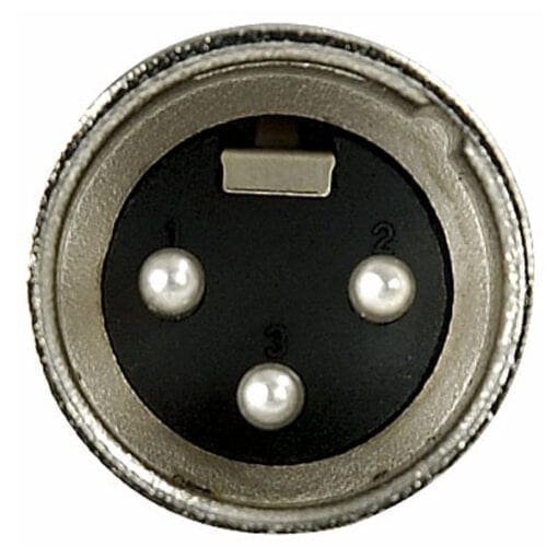 DAP N-CON 3-polige XLR male connector, Nikkel, zwarte eindkap Aansluitingen en connectoren J&H licht en geluid