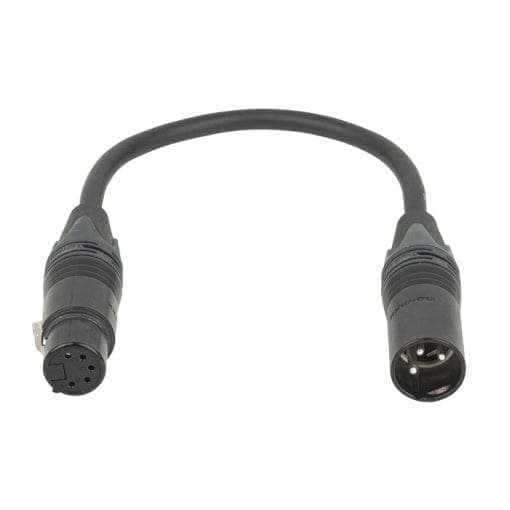 DAP Neutrik 3-pin male to 5-pin female DMX adapter Adapters J&H licht en geluid