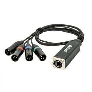 Showgear CS-4M/3 – 4-channel DMX shuttle snake via network cable Adapters J&H licht en geluid