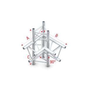 Milos Pro-30 Triangle G Truss – T-Cross + up/down 5-way – 50 cm Podium en rigging J&H licht en geluid