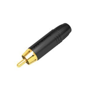 Seetronic RCA Connector, Male, Black Housing Aansluitingen en connectoren J&H licht en geluid