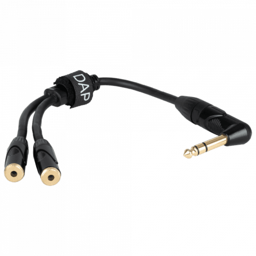 DAP FLA5 – haakse male stereo jack naar 2 female stereo mini-jack Kabels en aansluitingen J&H licht en geluid