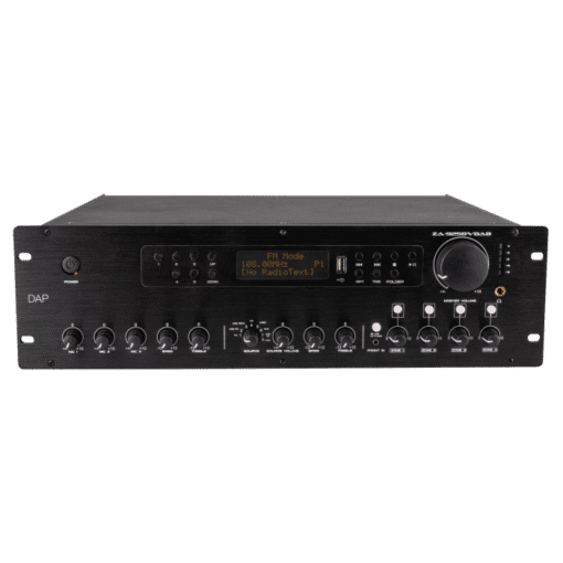 DAP ZA-9250VDAB 250 W 100 Volt 4-Zone Mengversterker Audio J&H licht en geluid