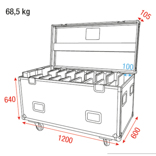 DMT Case voor 8x DMT Alpha Series Kisten J&H licht en geluid 5
